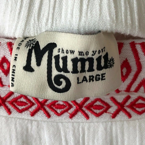 Show Me Your Mumu Midi Skirt Women Large Leilani Wrap White Boho Retro Tasseled - Picture 9 of 9